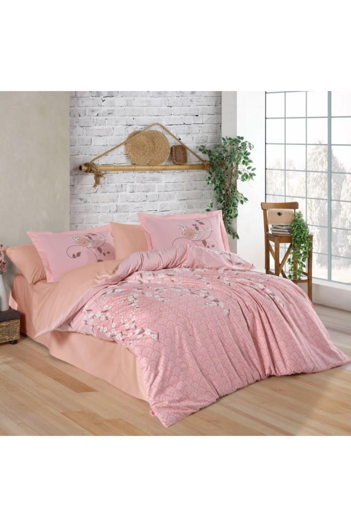 Çift Kişilik Poplin Nev Takımı Missy Pudra Çift Kişilik Poplin Nevresim Takımı Missy Pudra