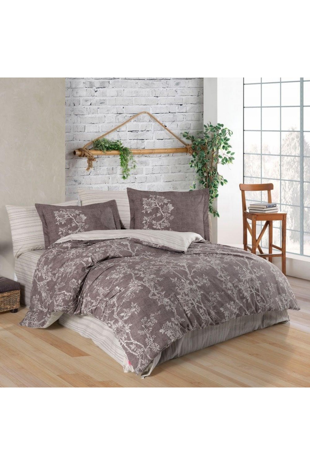 Çift Kişilik Poplin Nev Takımı Dream Kahve Çift Kişilik Poplin Nevresim Takımı Dream Kahve