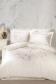 Çift Kişilik Poplin Premium Nakışlı Nevresim Emilia Krem Çift Kişilik Poplin Premium Nakışlı Nevresim Emilia Krem