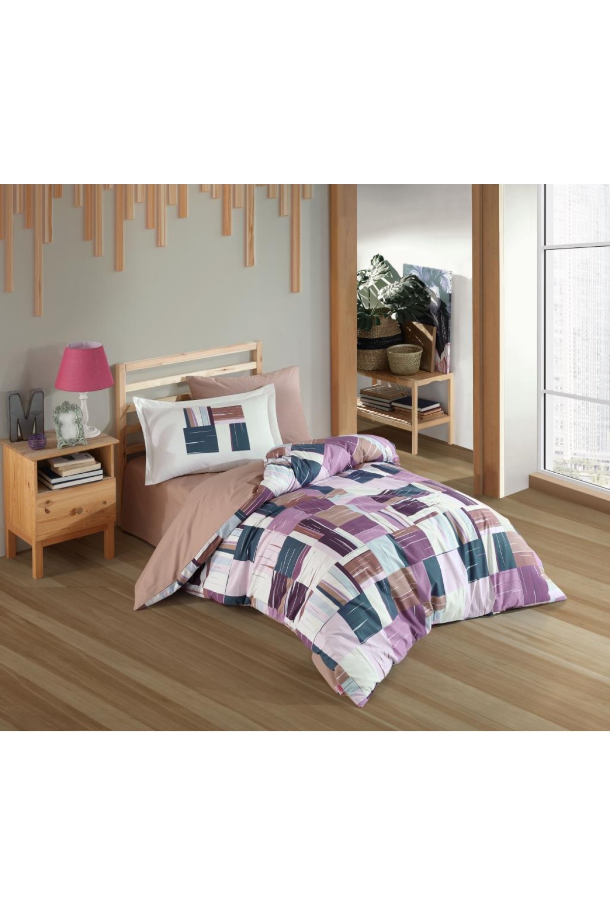 Tek Kişilik Poplin Nev Takımı Dream Bordo Tek Kişilik Poplin Nevresim Takımı Dream Bordo
