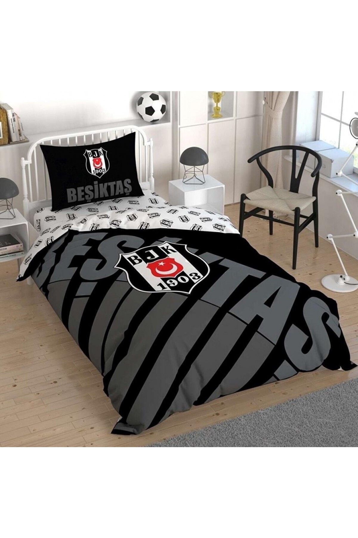 Siyah Logo Tek Kişilik Nev Takımı Siyah Logo Tek Kişilik Nev Takımı