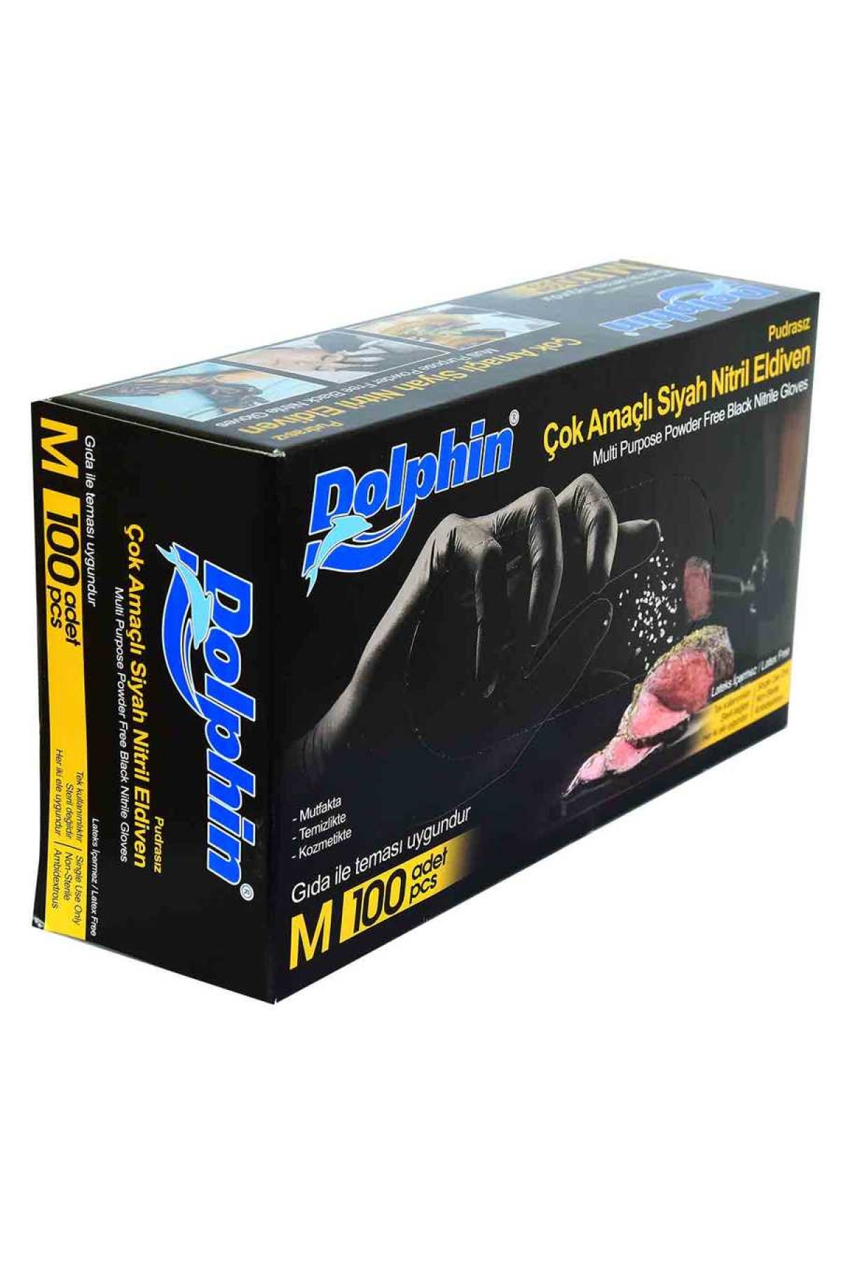 Lisinya214 Pudrasız Siyah Nitril Eldiven Orta Boy (M) 100 Lü Paket Lisinya214 Pudrasız Siyah Nitril Eldiven Orta Boy (M) 100 Lü Paket