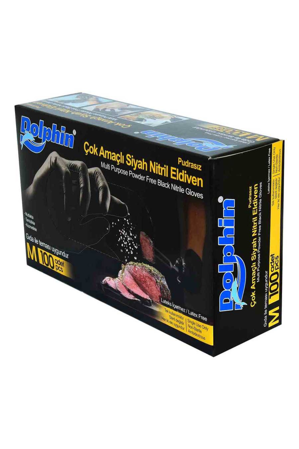 Lisinya214 Pudrasız Siyah Nitril Eldiven Orta Boy (M) 100 Lü Paket Lisinya214 Pudrasız Siyah Nitril Eldiven Orta Boy (M) 100 Lü Paket