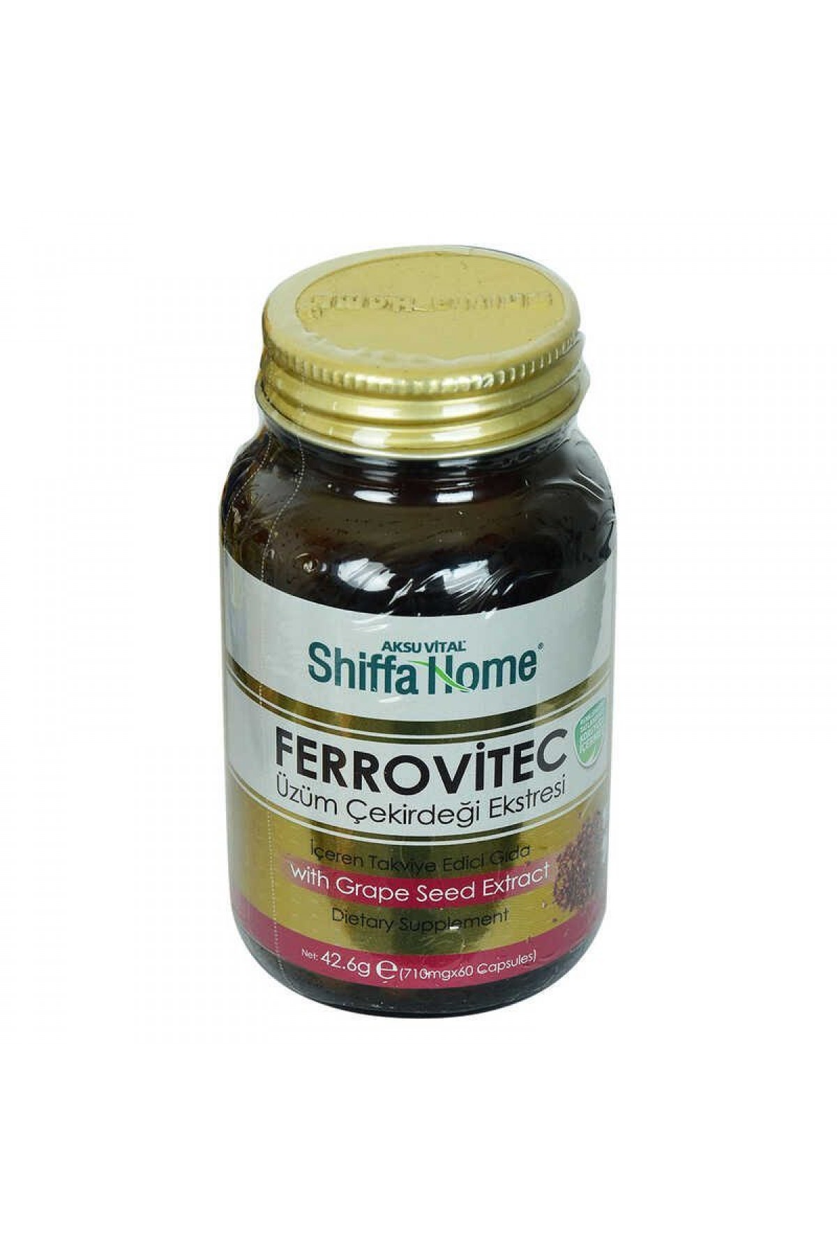 Shiffa Home Ferrovitec Üzüm Çekirdeği Ekstresi Diyet Takviyesi 710 Mg x 60 Kapsül Lisinya214 Shiffa Home Ferrovitec Üzüm Çekirdeği Ekstresi Diyet Takviyesi 710 Mg x 60 Kapsül