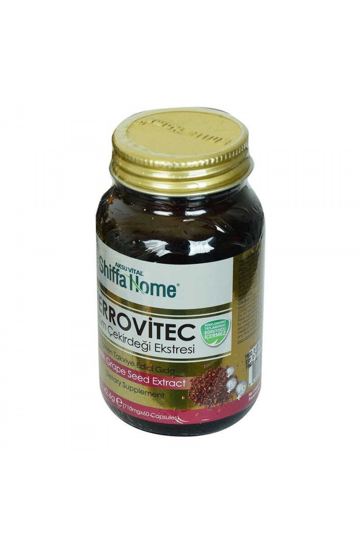 Shiffa Home Ferrovitec Üzüm Çekirdeği Ekstresi Diyet Takviyesi 710 Mg x 60 Kapsül Lisinya214 Shiffa Home Ferrovitec Üzüm Çekirdeği Ekstresi Diyet Takviyesi 710 Mg x 60 Kapsül