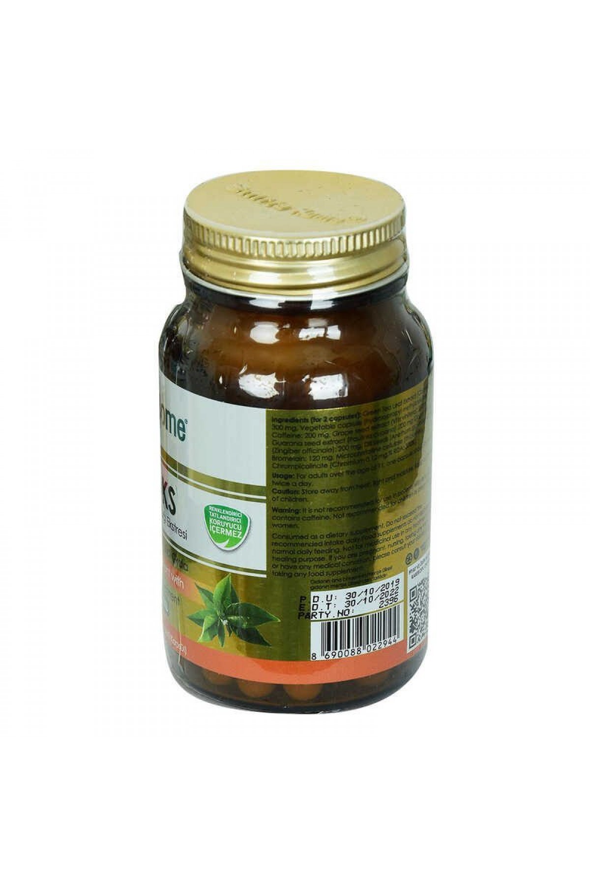 Shiffa Home Fitoks Yeşil Çay Yaprağı Ekstresi Diyet Takviyesi 850 Mg x 60 Kapsül