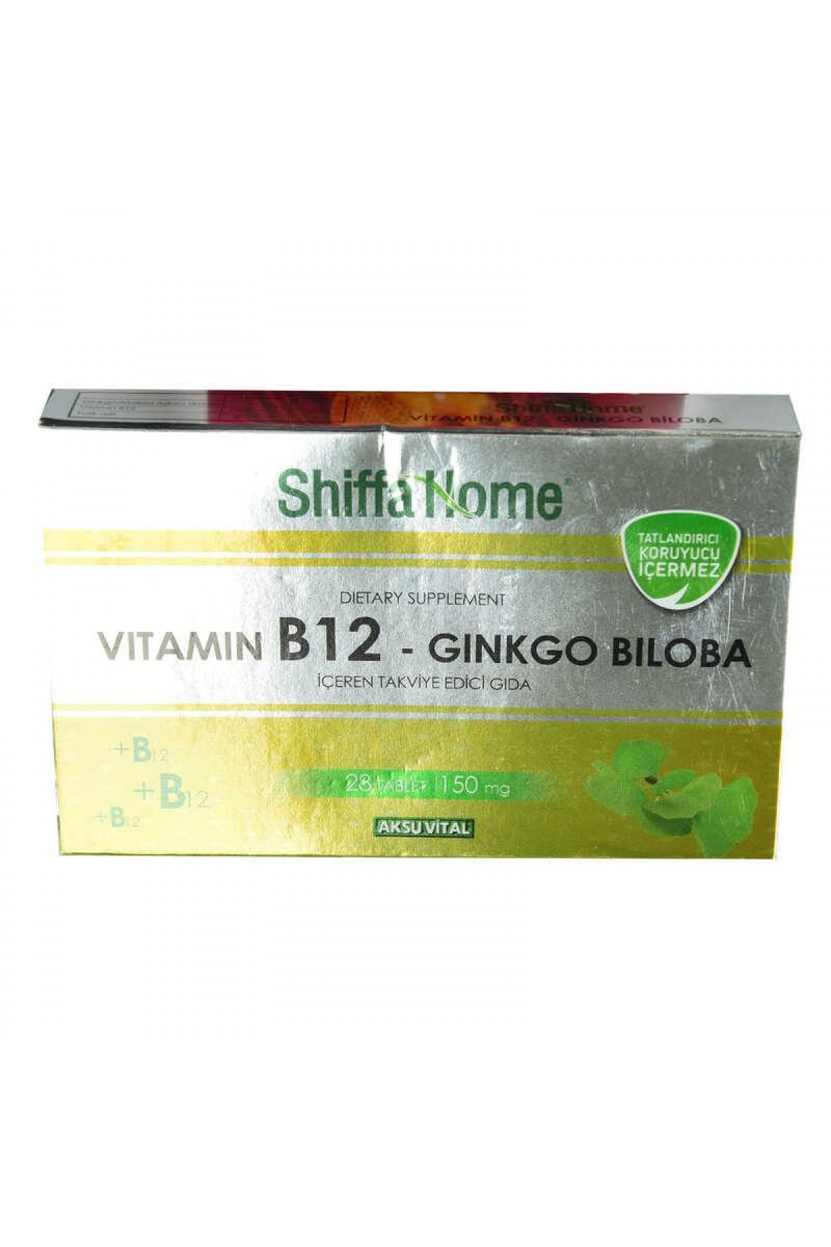 Shiffa Home Vitamin B12-Ginkgo Biloba 28 Tablet 150 Mg Lisinya214 Shiffa Home Vitamin B12-Ginkgo Biloba 28 Tablet 150 Mg