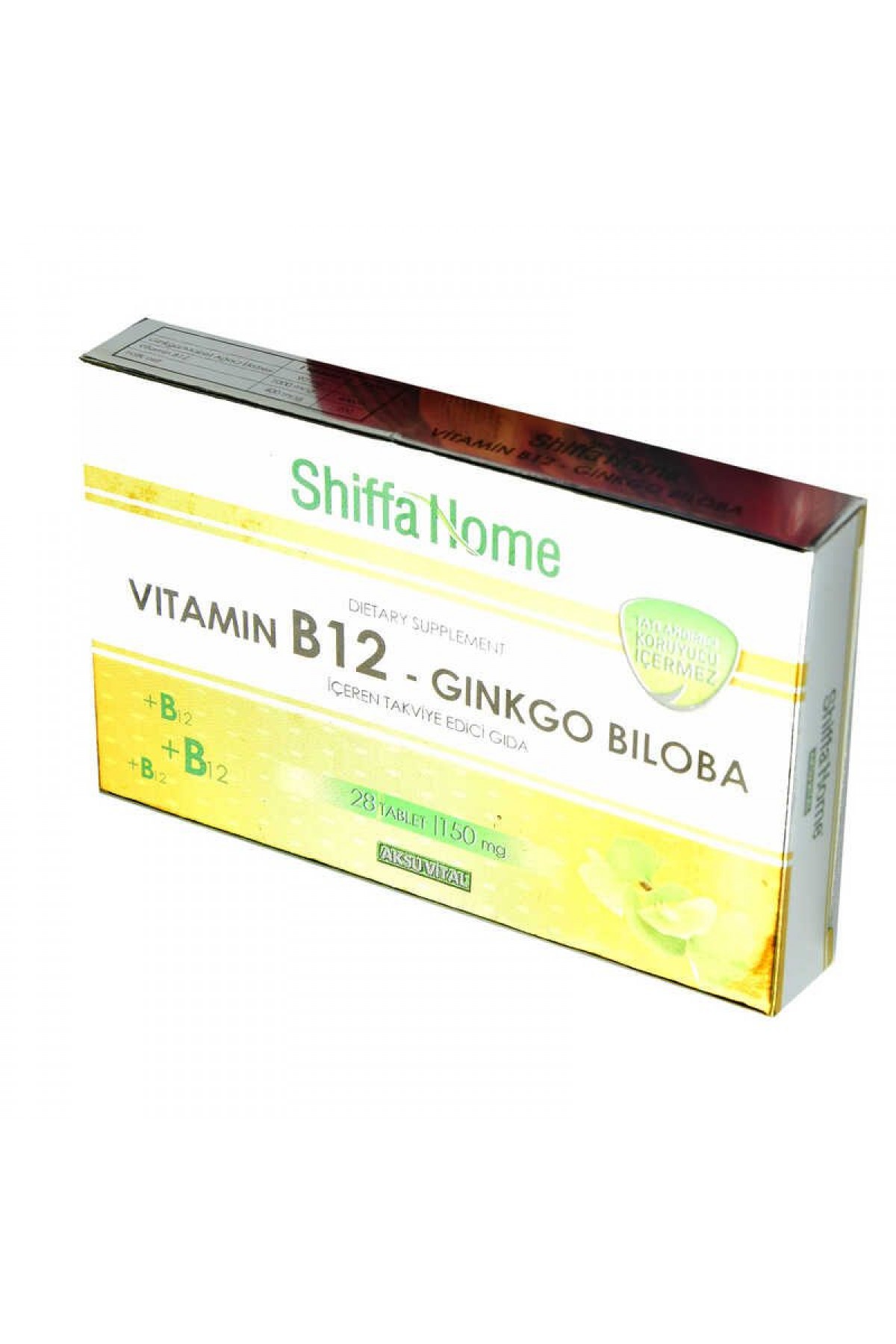 Shiffa Home Vitamin B12-Ginkgo Biloba 28 Tablet 150 Mg Lisinya214 Shiffa Home Vitamin B12-Ginkgo Biloba 28 Tablet 150 Mg