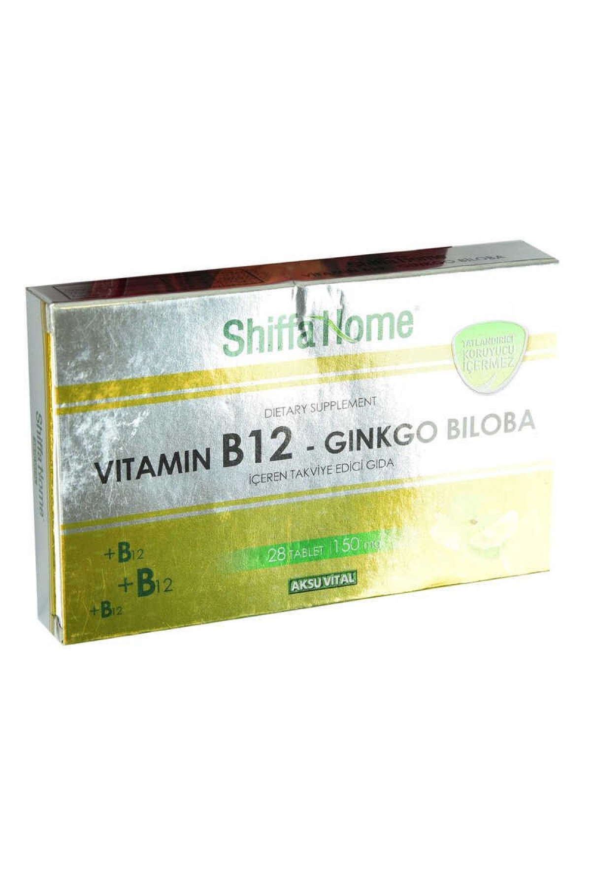 Shiffa Home Vitamin B12-Ginkgo Biloba 28 Tablet 150 Mg Lisinya214 Shiffa Home Vitamin B12-Ginkgo Biloba 28 Tablet 150 Mg