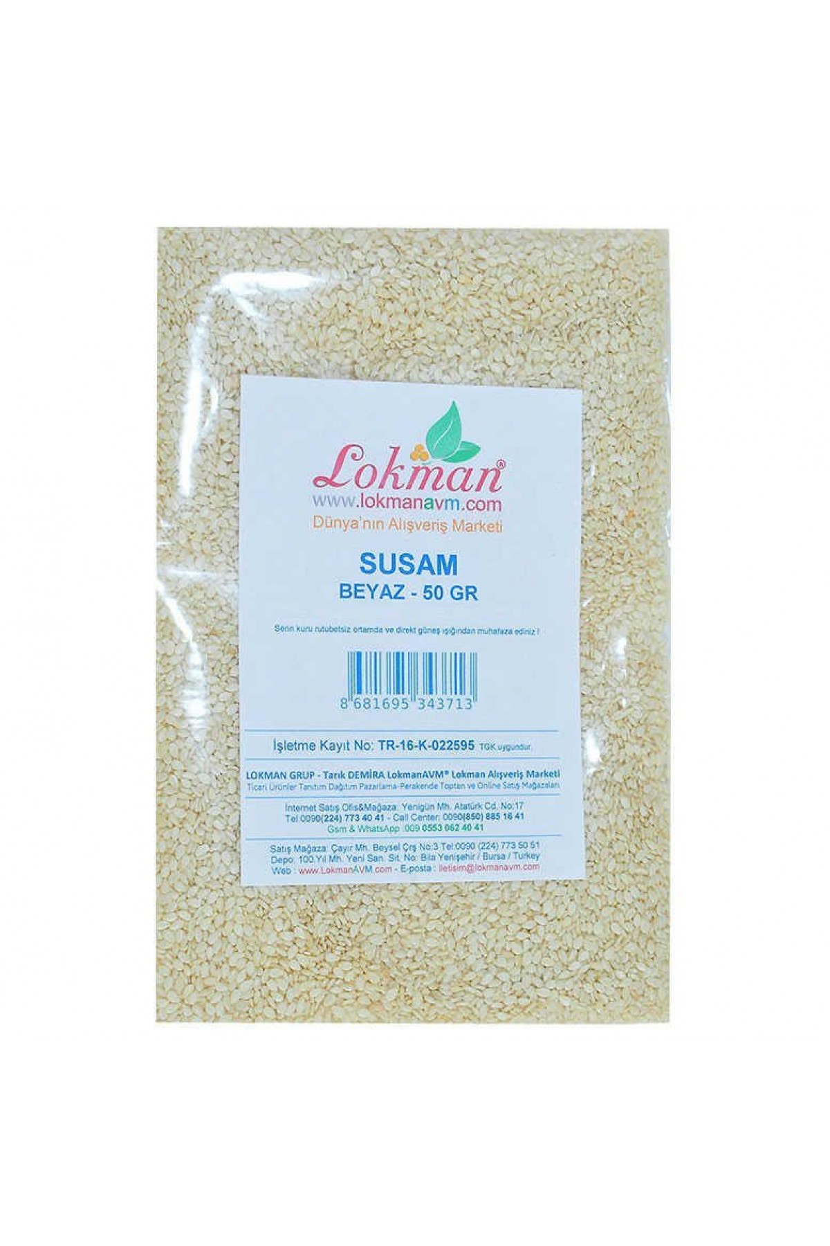 Susam Beyaz 50 Gr Paket Lisinya214 Susam Beyaz 50 Gr Paket