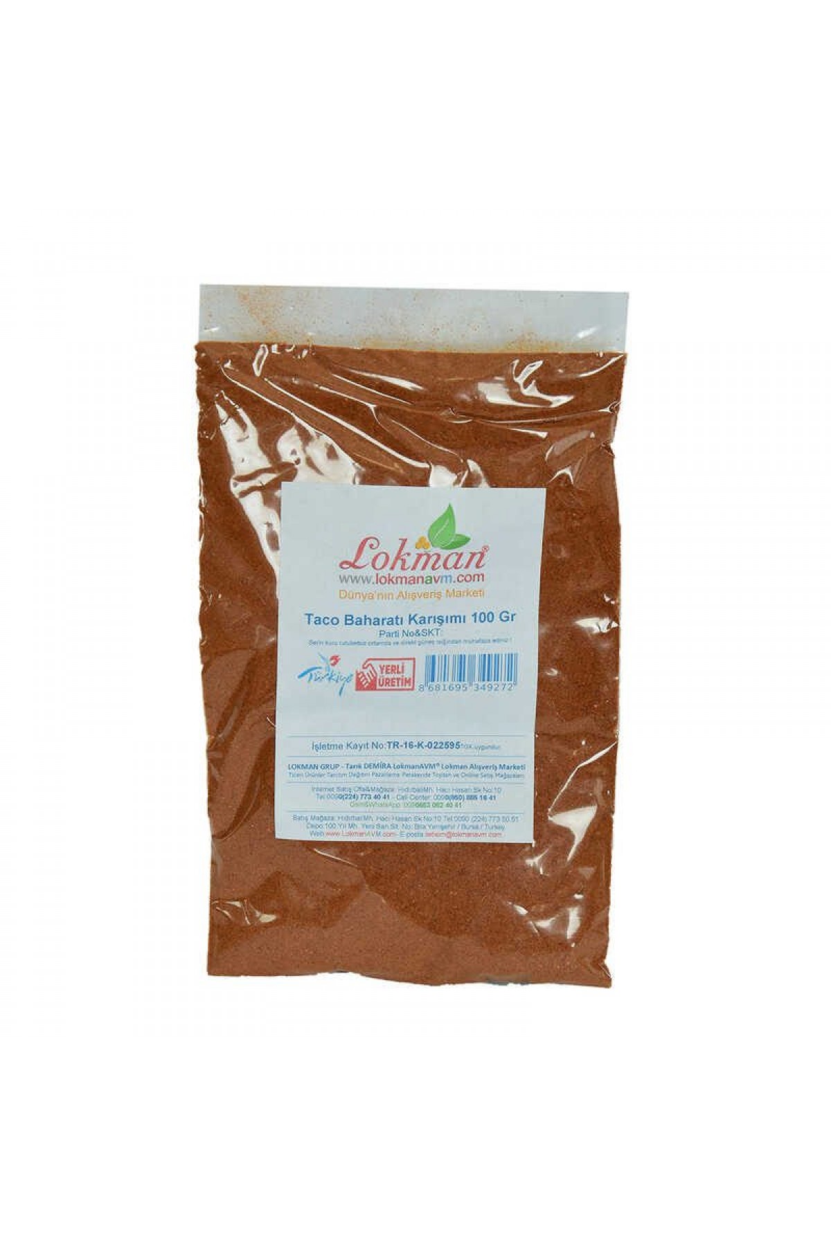 Lisinya214 Taco Baharatı Karışımı 100 Gr Paket