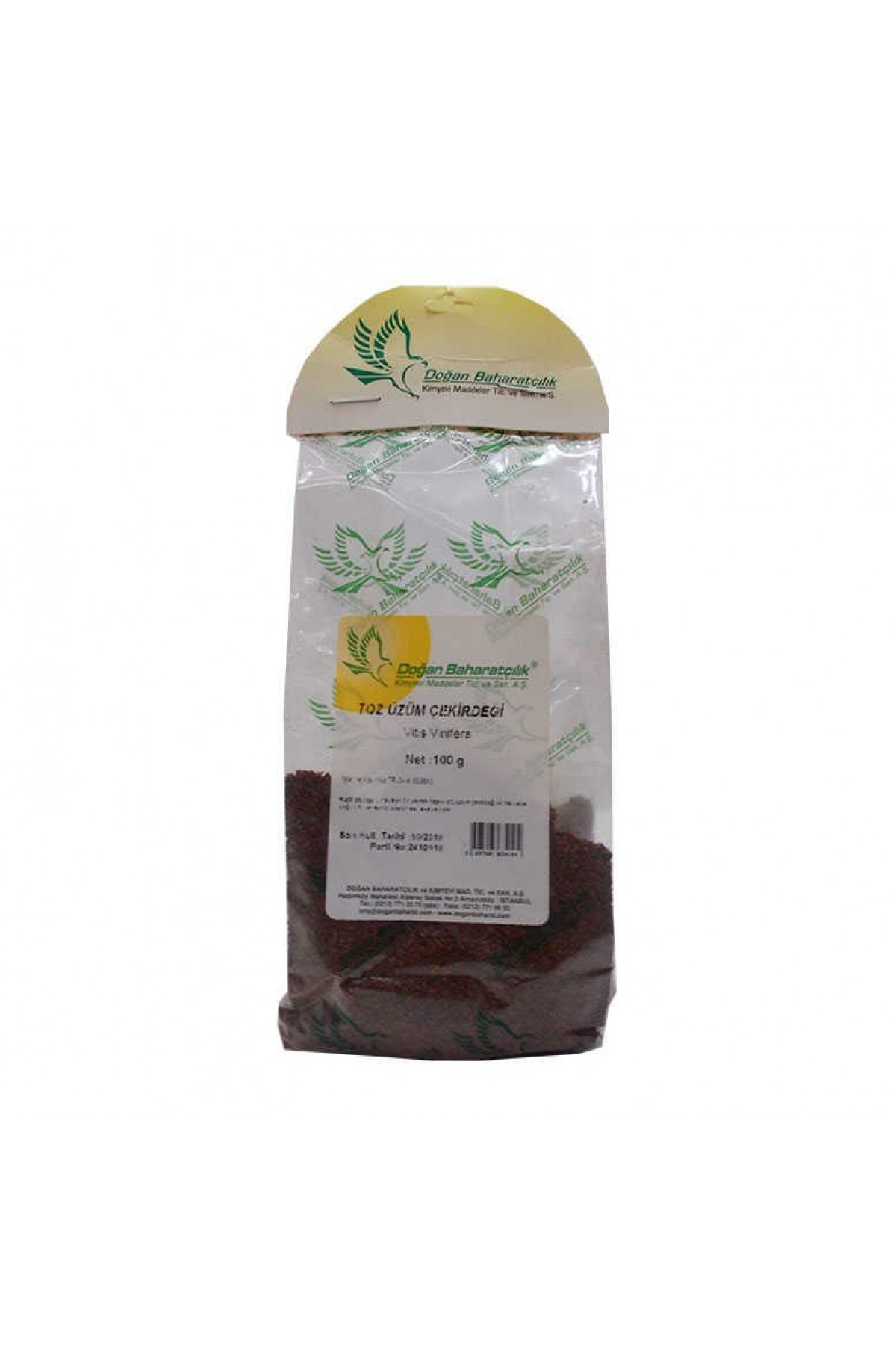 Lisinya214 Üzüm Çekirdeği Öğütülmüş Doğal 100 Gr Paket