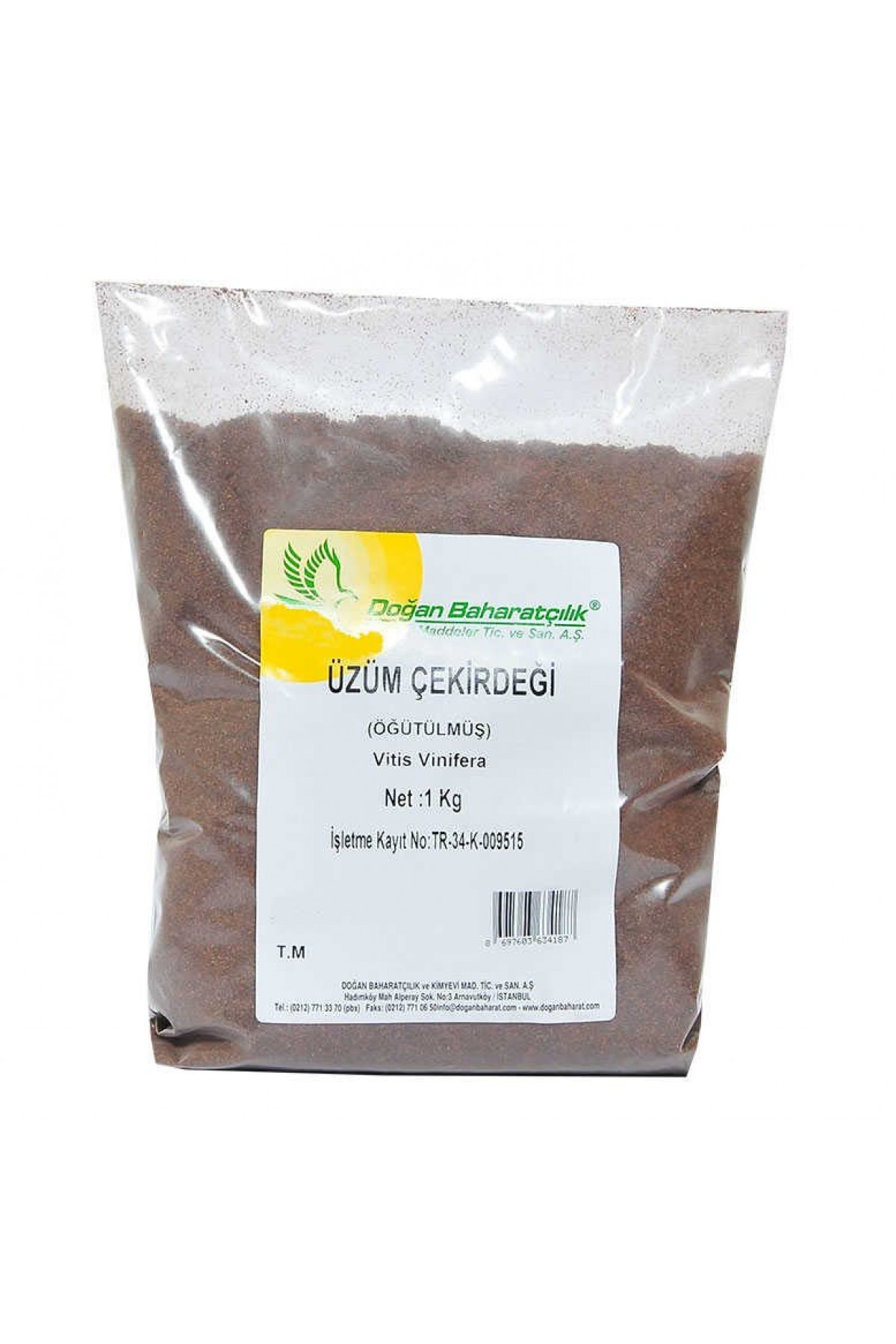 Lisinya214 Üzüm Çekirdeği Öğütülmüş Doğal 1000 Gr Paket