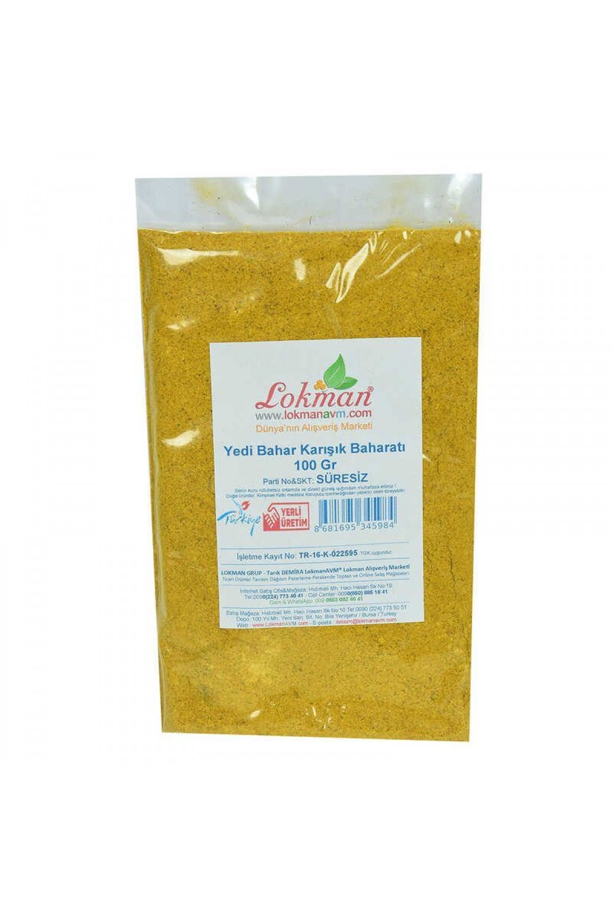 Yedi Türlü Karışık Baharat 100 Gr Paket Lisinya214 Yedi Türlü Karışık Baharat 100 Gr Paket