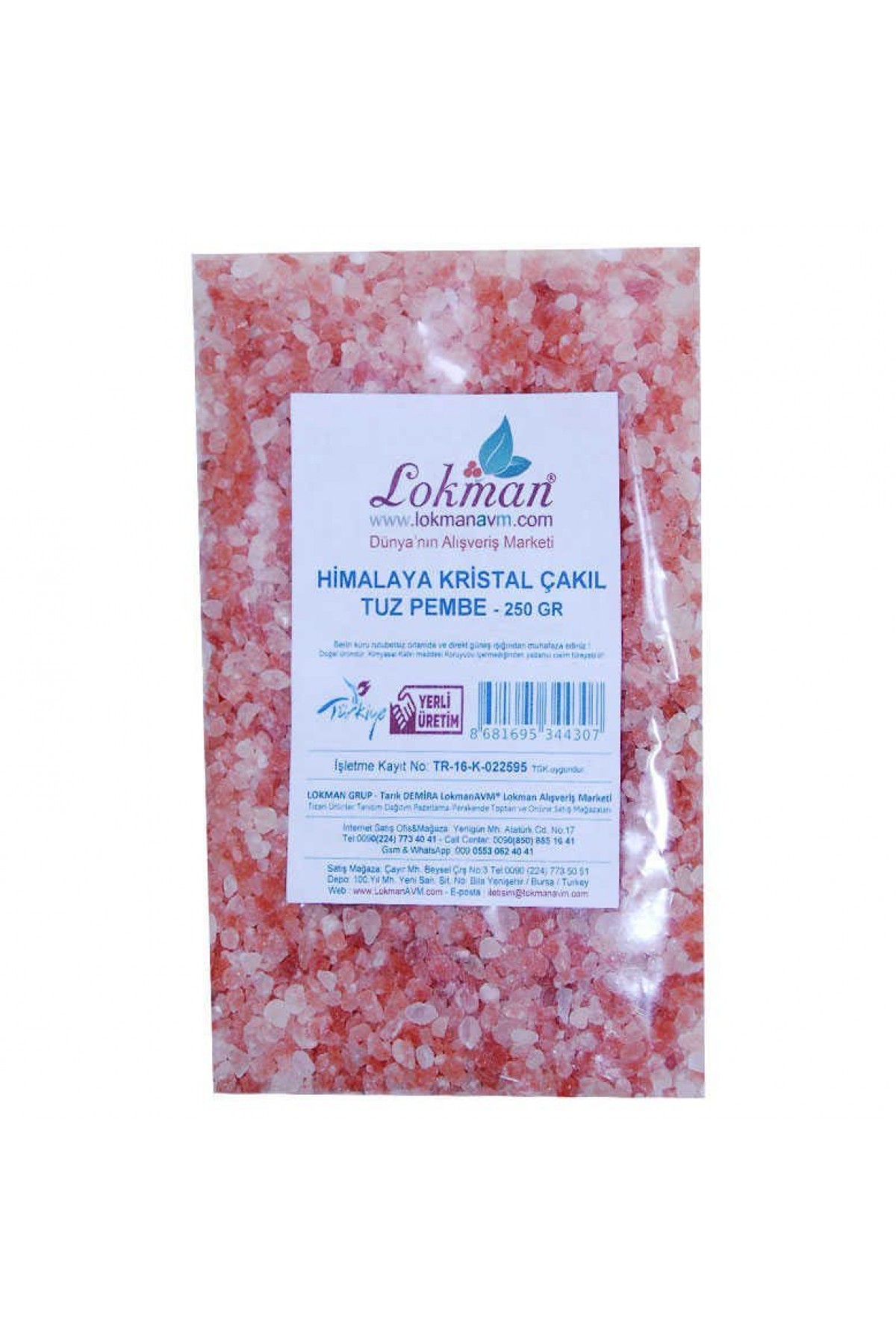 Lisinya214 Yemeklik Himalaya Kristal Kaya Tuzu Çakıl Pembe 250 Gr