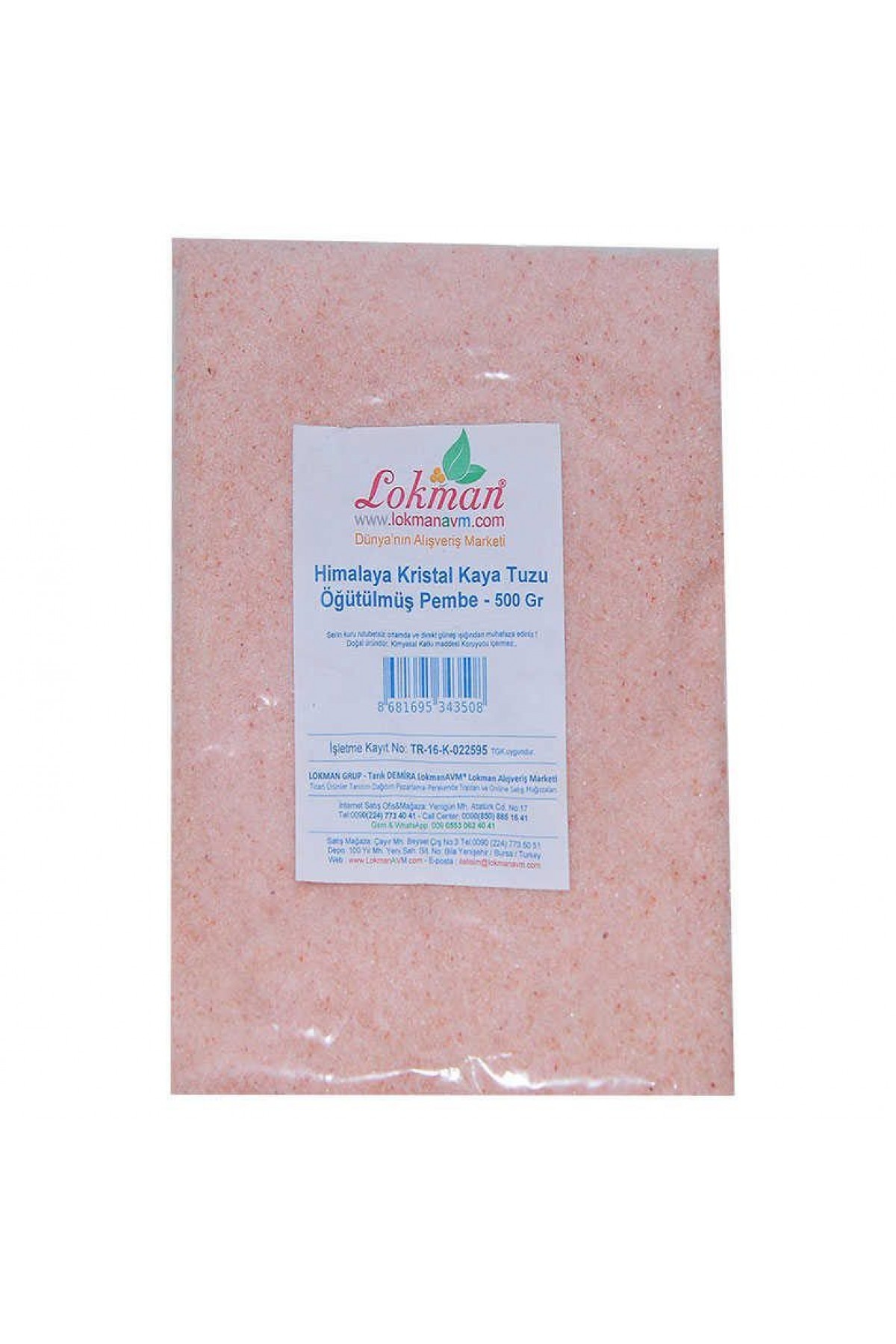 Lisinya214 Yemeklik Himalaya Kristal Kaya Tuzu Öğütülmüş Pembe 500 Gr