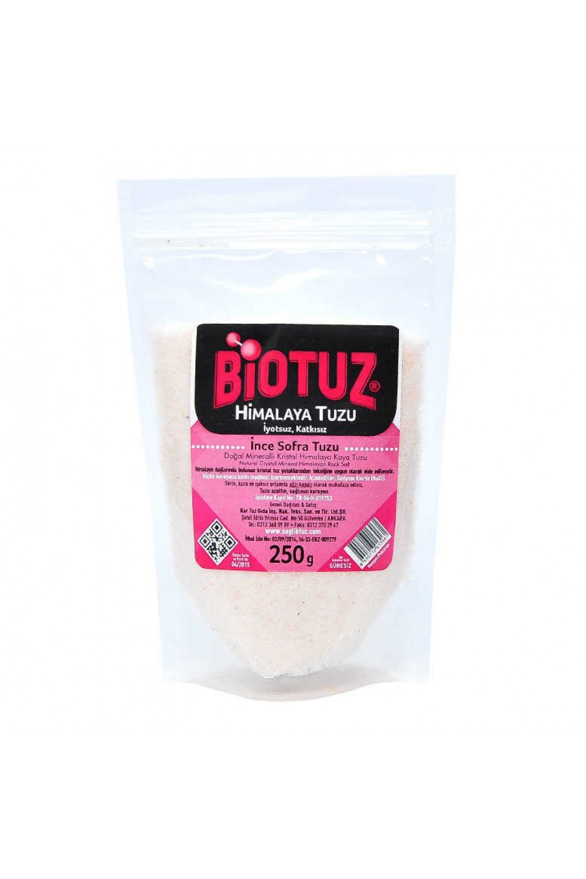 Lisinya214 Yemeklik Himalaya Kristal Öğütülmüş Kaya Tuzu Pembe 250 Gr