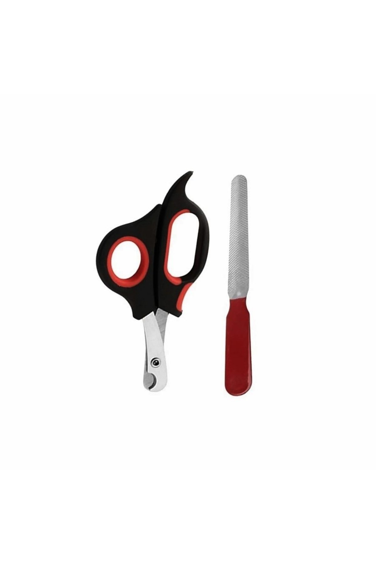 Lisinya205 Büyük Boy Törpülü Kedi Köpek Tırnak Makası 14 cm-14 cm Kırmızı