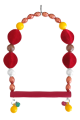 Lisinya205 Tünekli Bordo Kadife Boncuklu Kuş Salıncağı 10-16 cm Lisinya205 Tünekli Bordo Kadife Boncuklu Kuş Salıncağı 10-16 cm