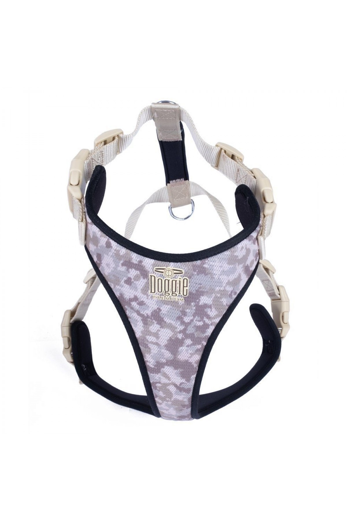Lisinya205  Yumuşak Softlu Köpek Göğüs Tasması 45/55 cm Kamuflaj Açık