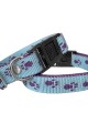 Lisinya205  Köpek Tasması Patili Dokuma 2 cm - Min: 30 cm - Max: 50 cm Açık Mavi