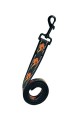 Lisinya205 Köpek Göğüs Tasma Seti Reflektörlü Alev Desenli 120 cm-48 cm-70 cm Siyah