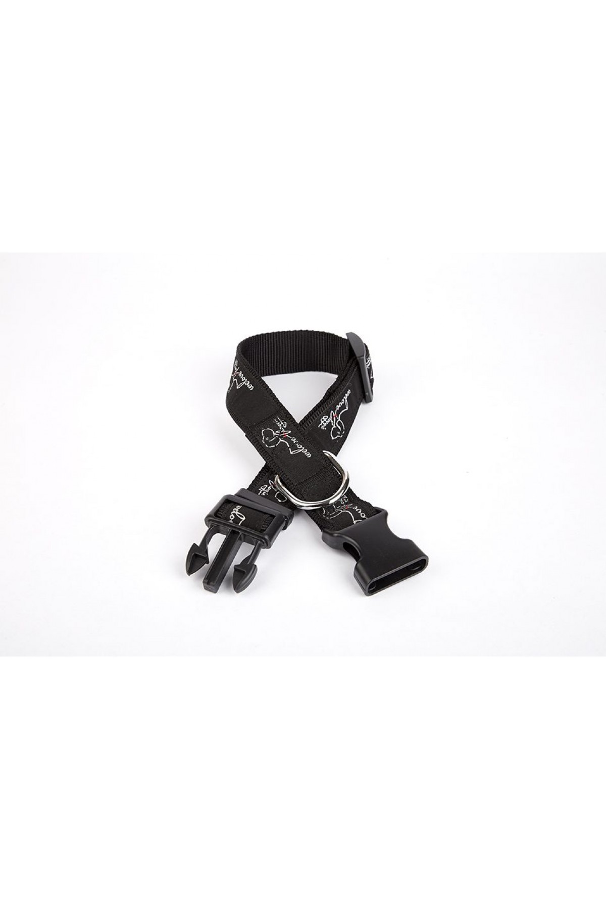 Lisinya205  Köpek Desenli Dokuma Köpek Boyun Tasması 3 cm x 36-60 cm
