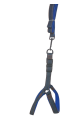 Lisinya205 Köpek Göğüs Tasma Seti Dokuma 3.5 cm*70-90 cm Mavi Kot