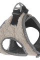 Lisinya205 Üç Kilitli Kürklü Kedi Köpek Göğüs Tasması 24-28 cm XX-Small Krem