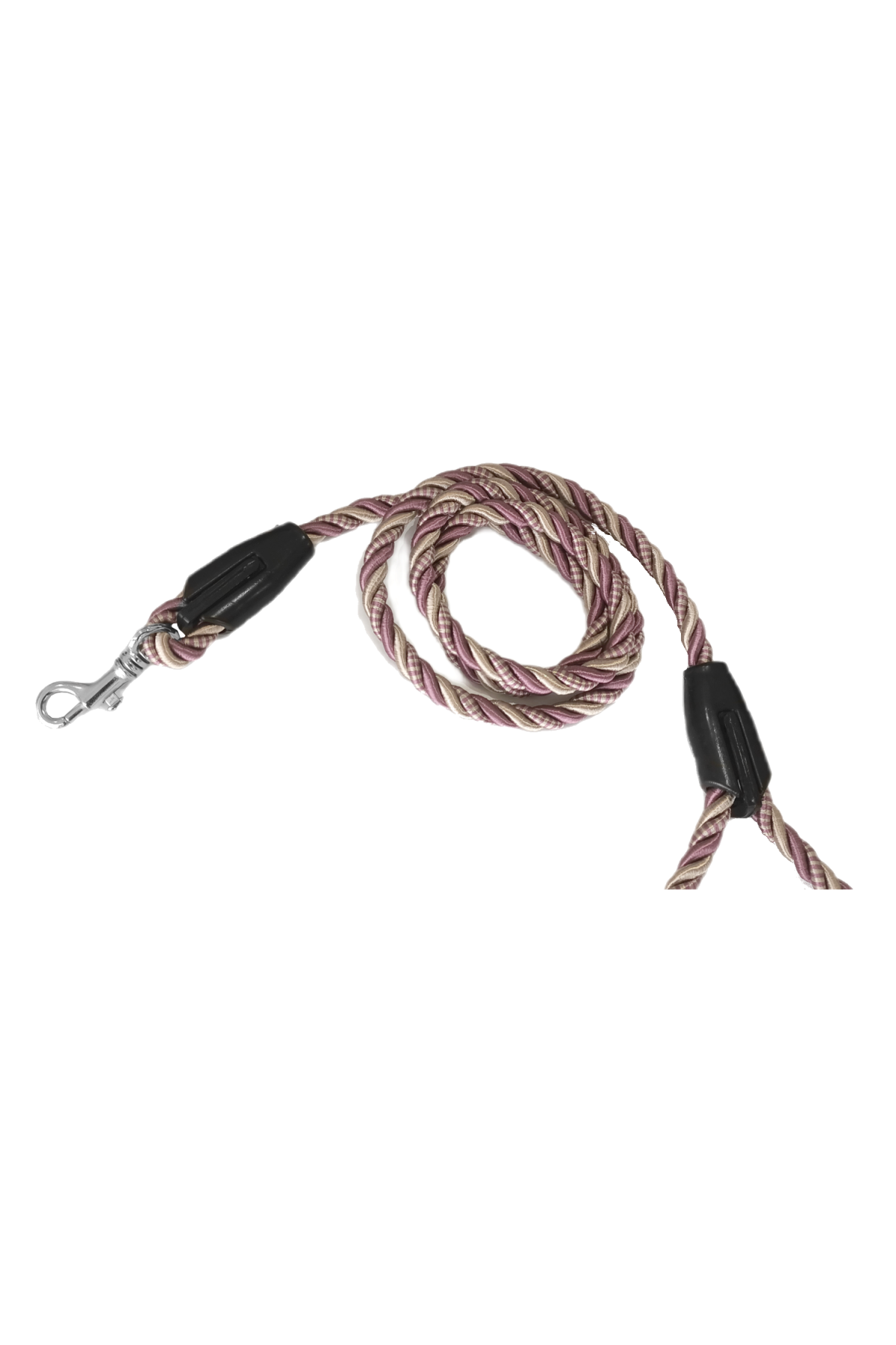 Lisinya205 Üçlü Sarmallı Köpek Gezdirme Halatı 1 cm-120 cm Lila Krem