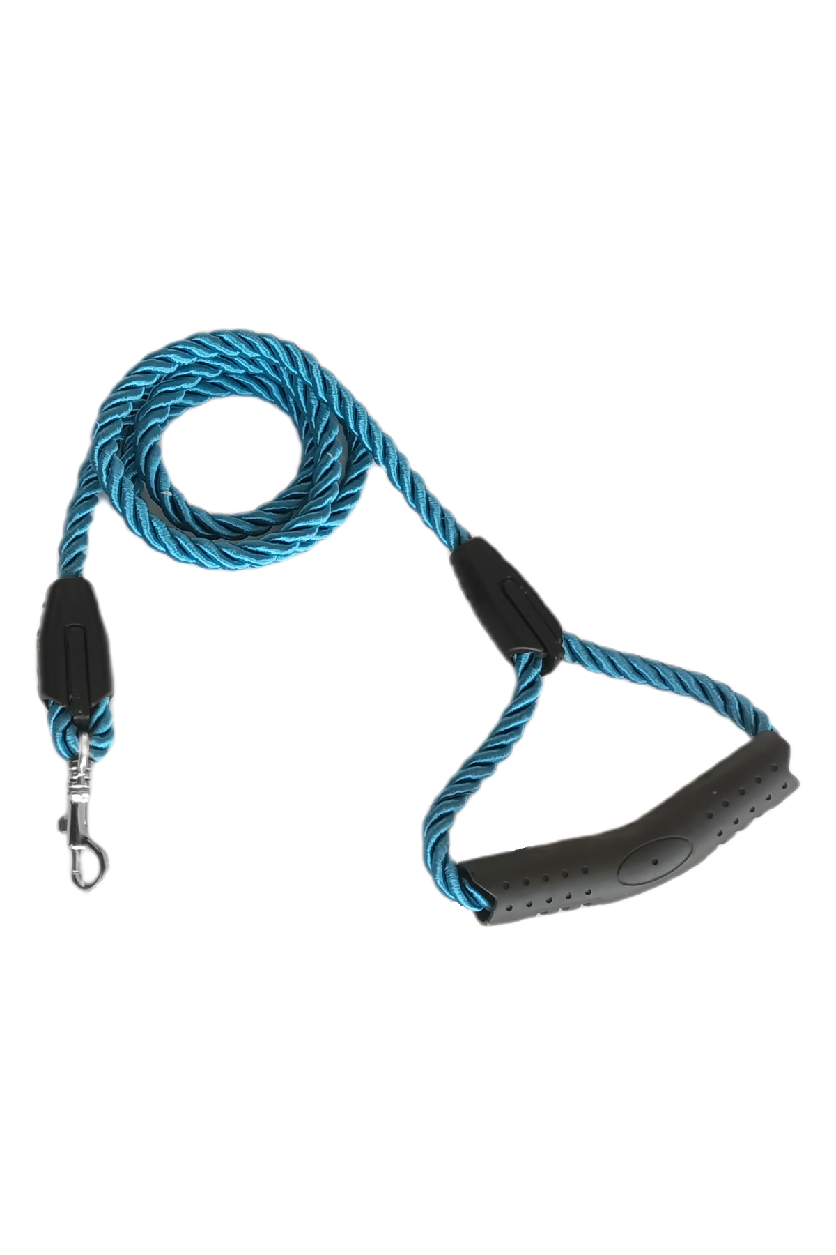 Lisinya205 Üçlü Sarmallı Köpek Gezdirme Halatı 1 cm-120 cm Mavi