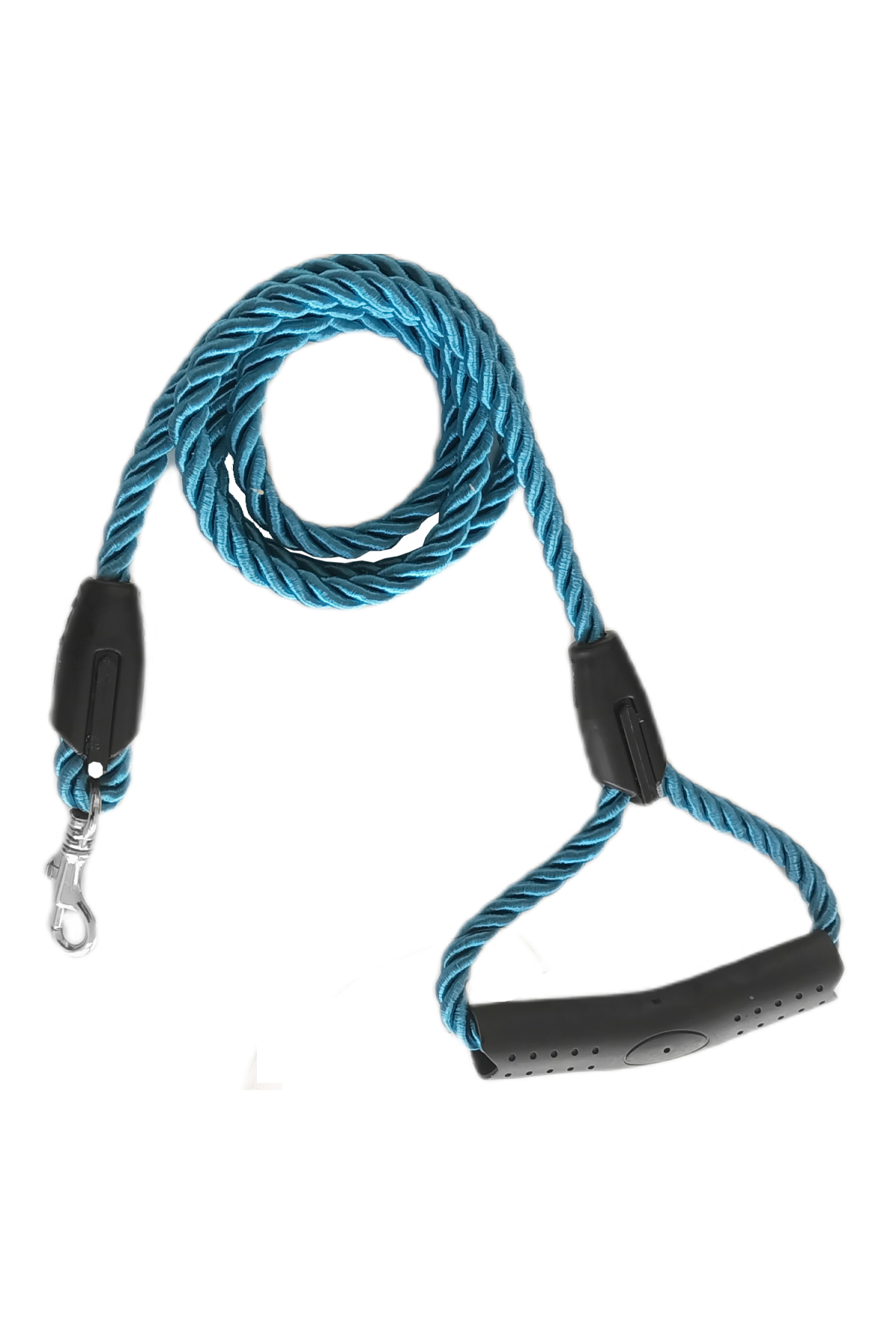 Lisinya205 Üçlü Sarmallı Köpek Gezdirme Halatı 1 cm-120 cm Mavi