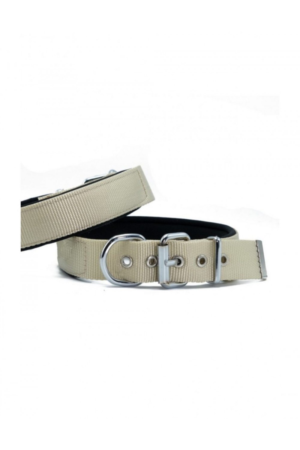 Lisinya205  Softlu Köpek Boyun Tasması 3 cm 42 cm-50 cm Haki