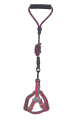 Lisinya205 Köpek Göğüs Tasma Seti Dalga Desenli 2 cm*40-58 cm Mor-Pembe