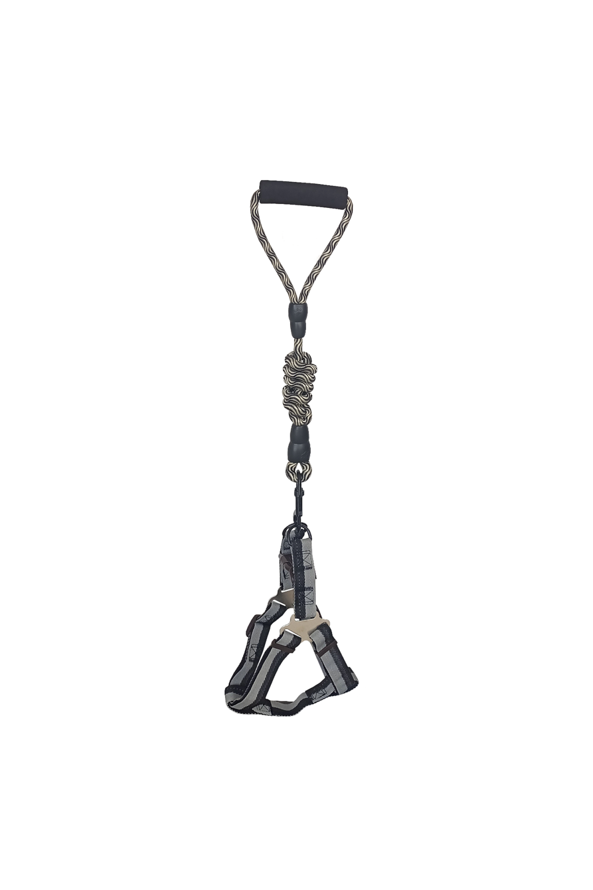 Lisinya205 Köpek Göğüs Tasma Seti Dalga Desenli 1.5 cm*35-48 cm Siyah-Beyaz