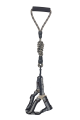 Lisinya205 Köpek Göğüs Tasma Seti Dalga Desenli 1.5 cm*35-48 cm Siyah-Beyaz