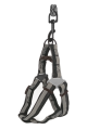 Lisinya205 Köpek Göğüs Tasma Seti Dalga Desenli 1.5 cm*35-48 cm Siyah-Beyaz