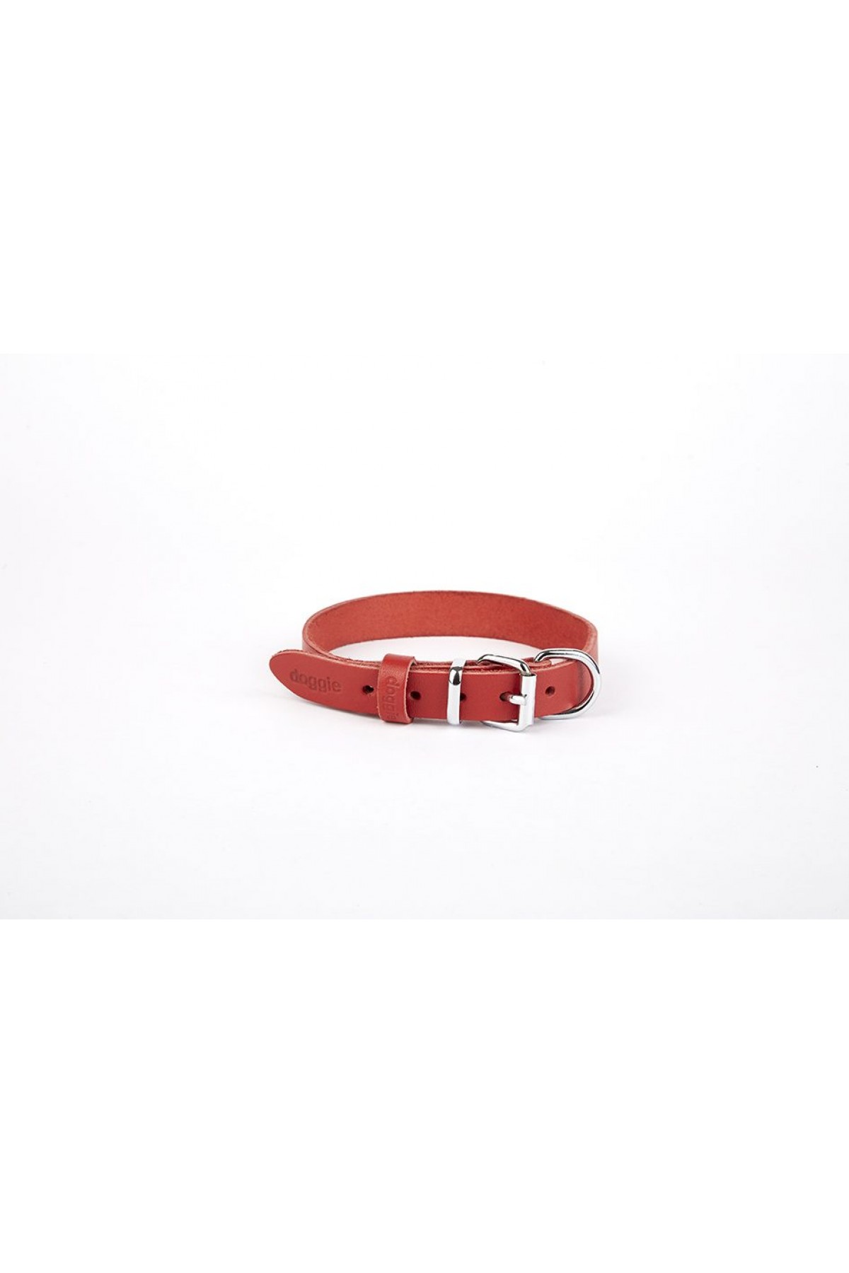 Lisinya205  Deri El Yapımı Köpek Boyun Tasması 2x30-35 cm Kırmızı