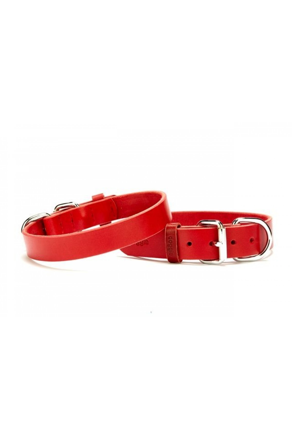 Lisinya205  Deri El Yapımı Köpek Boyun Tasması 1,5x32-37 cm Kırmızı