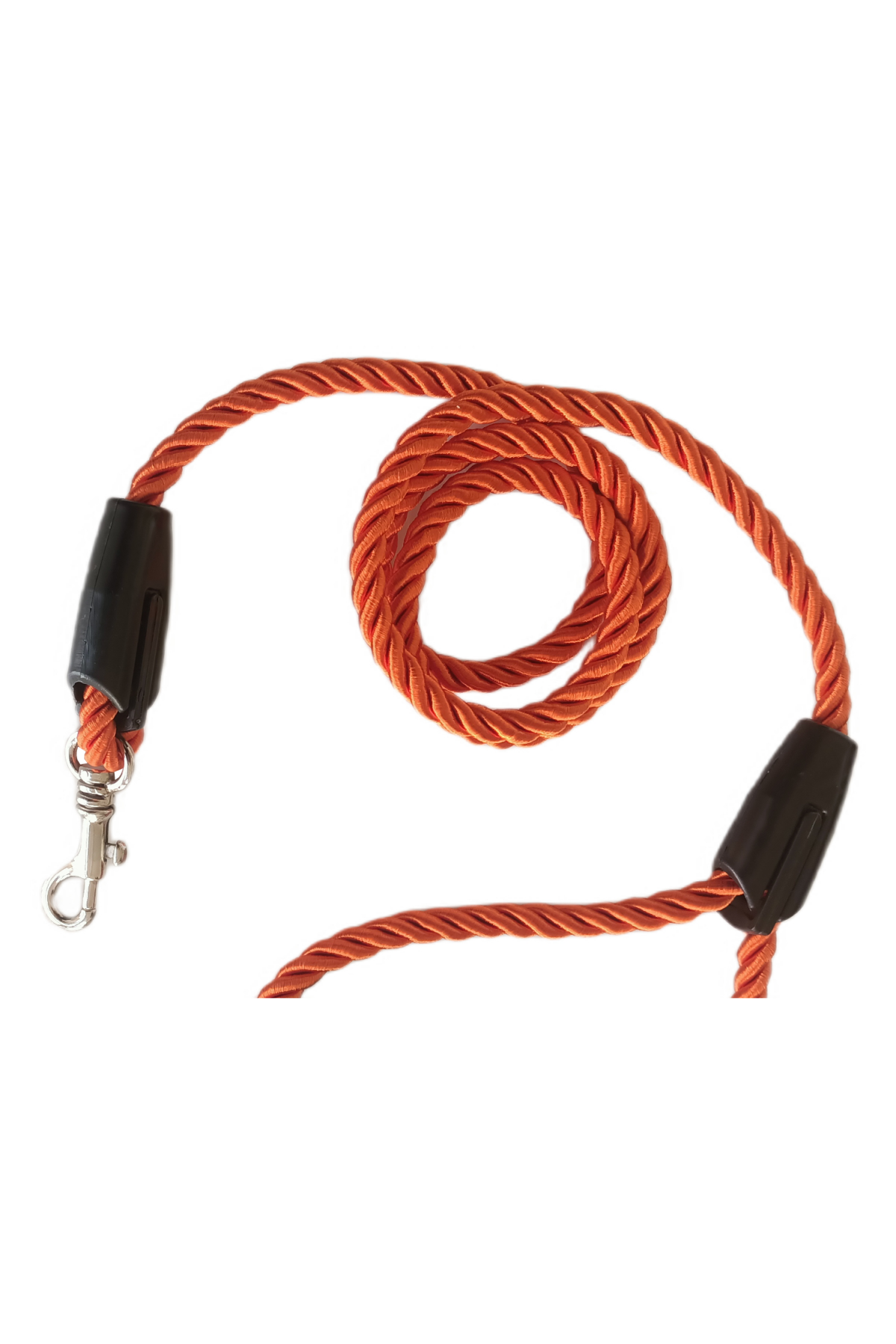 Lisinya205 Üçlü Sarmallı Köpek Gezdirme Halatı 1 cm-120 cm Turuncu