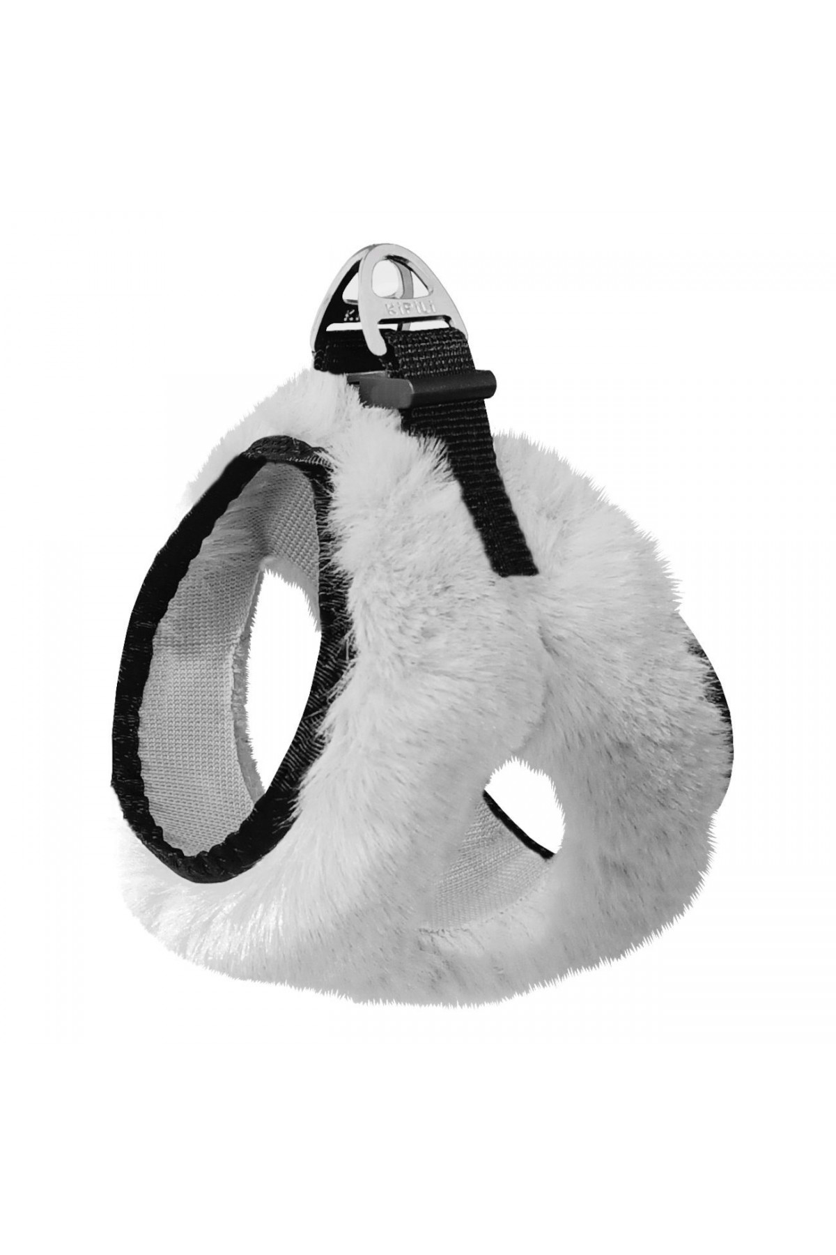 Lisinya205 Üç Kilitli Peluş Kedi Köpek Göğüs Tasması 20-24 cm XXX-Small Beyaz