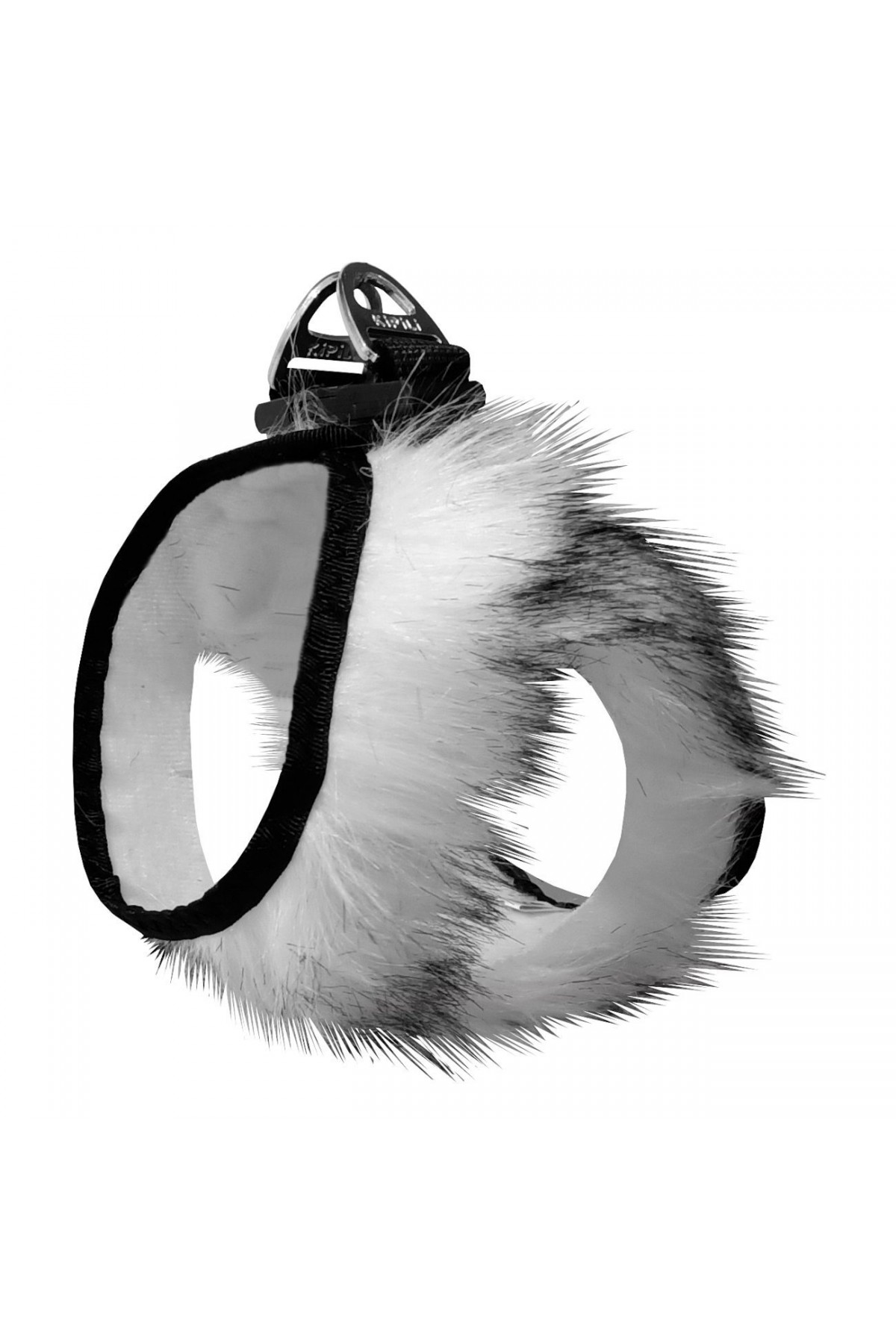 Lisinya205 Üç Kilitli Peluş Kedi Köpek Göğüs Tasması 32-40 cm Medium Kırçıl