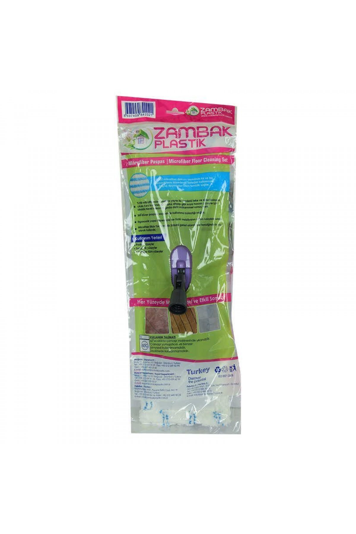 Mikrofiber Nemli Mop Paspası Plastik Aparatlı Karışık Renk 40 Cm Lisinya214 Mikrofiber Nemli Mop Paspası Plastik Aparatlı Karışık Renk 40 Cm