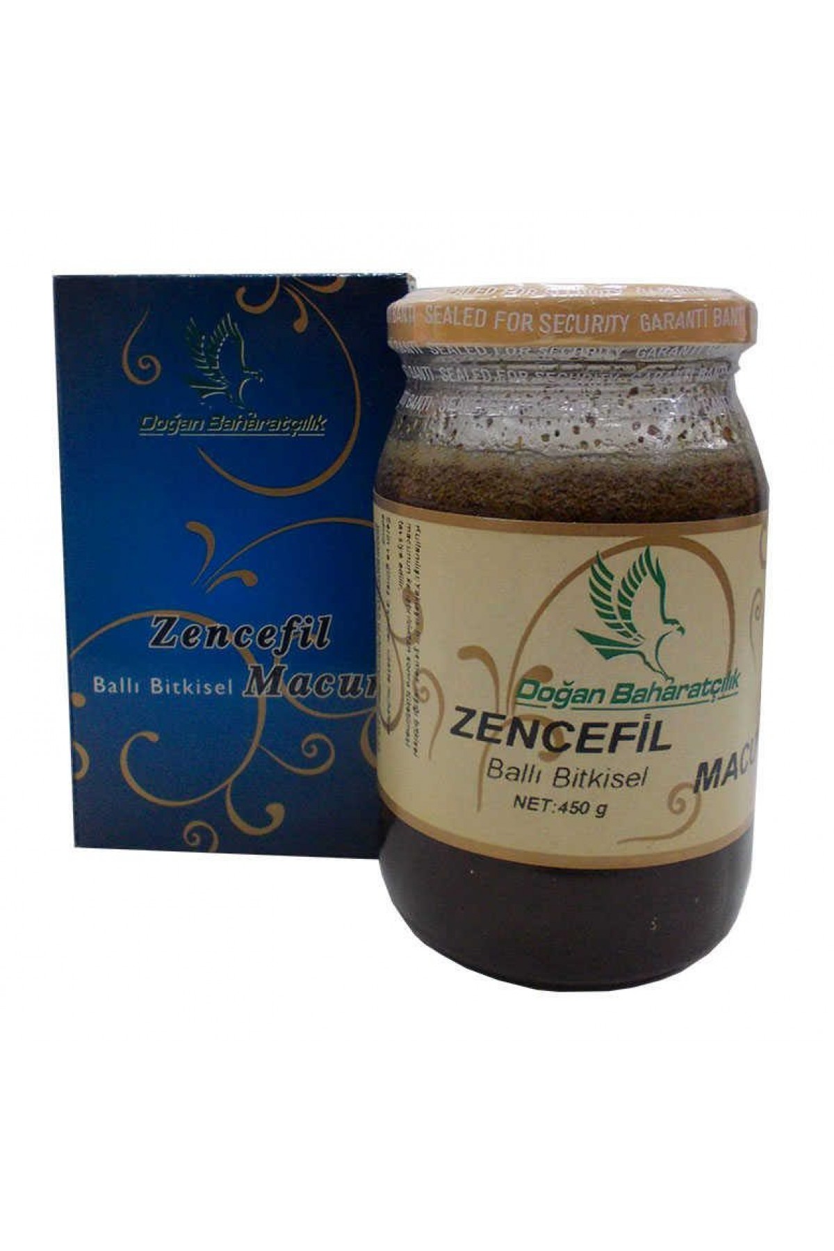 Lisinya214 Zencefilli Ballı Bitkisel Karışım Cam Kavanoz 450 Gr