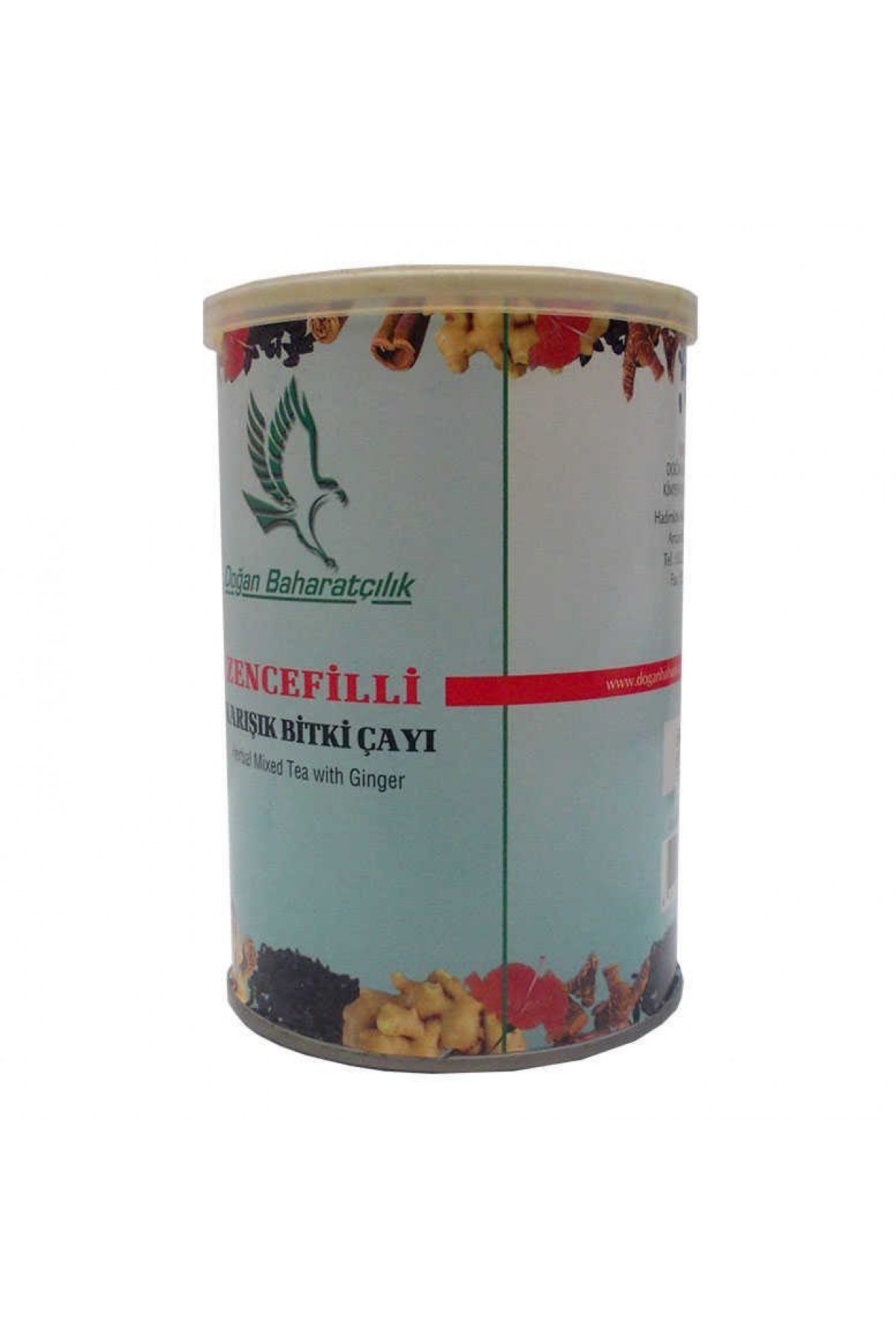 Zencefilli Karışık sel Çay 100 Gr Teneke Kutu Lisinya214 Zencefilli Karışık Bitkisel Çay 100 Gr Teneke Kutu