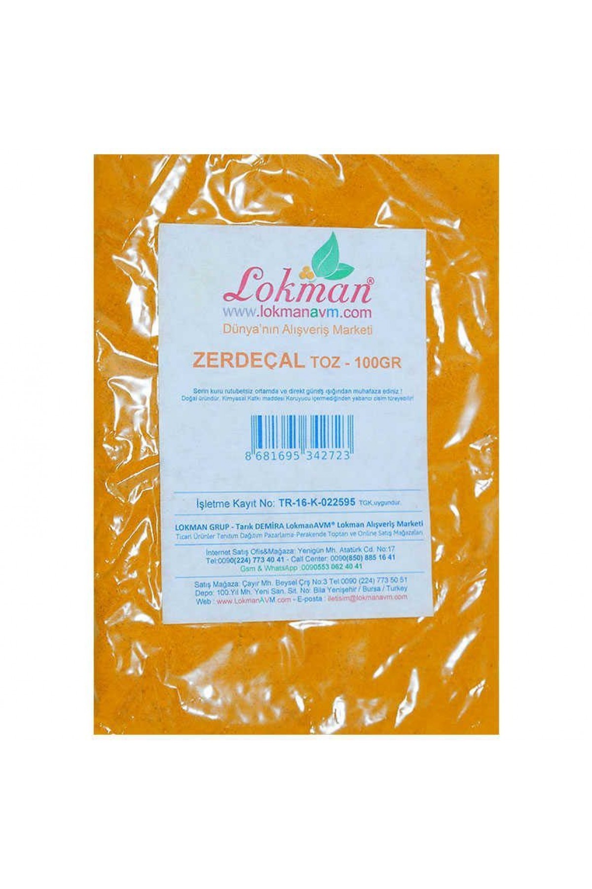 Zerdeçal Kökü Doğal Öğütülmüş 100 Gr Paket Lisinya214 Zerdeçal Kökü Doğal Öğütülmüş 100 Gr Paket