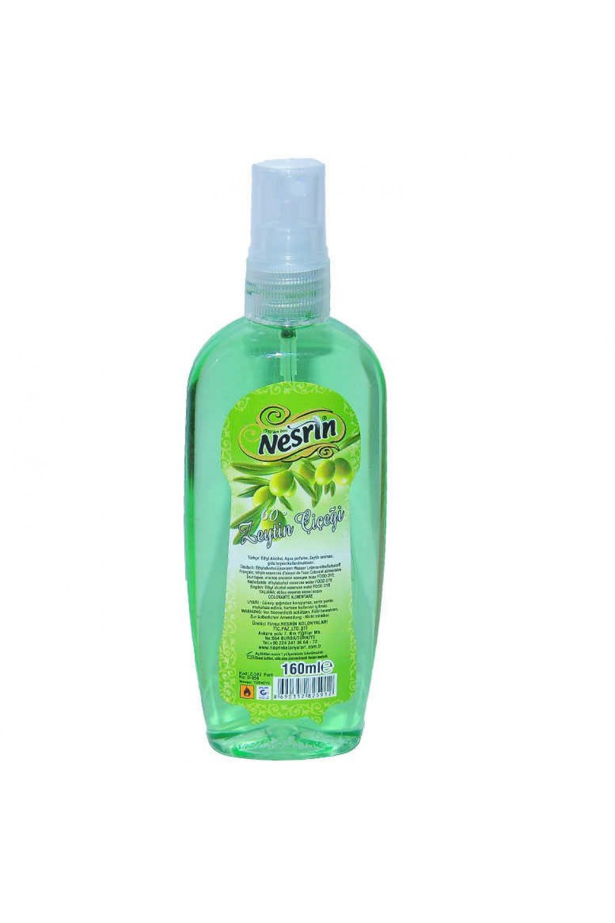 Zeytin Çiçeği Kolonyası 60 Derece Pet Şişe Sprey 160 ML Lisinya214 Zeytin Çiçeği Kolonyası 60 Derece Pet Şişe Sprey 160 ML