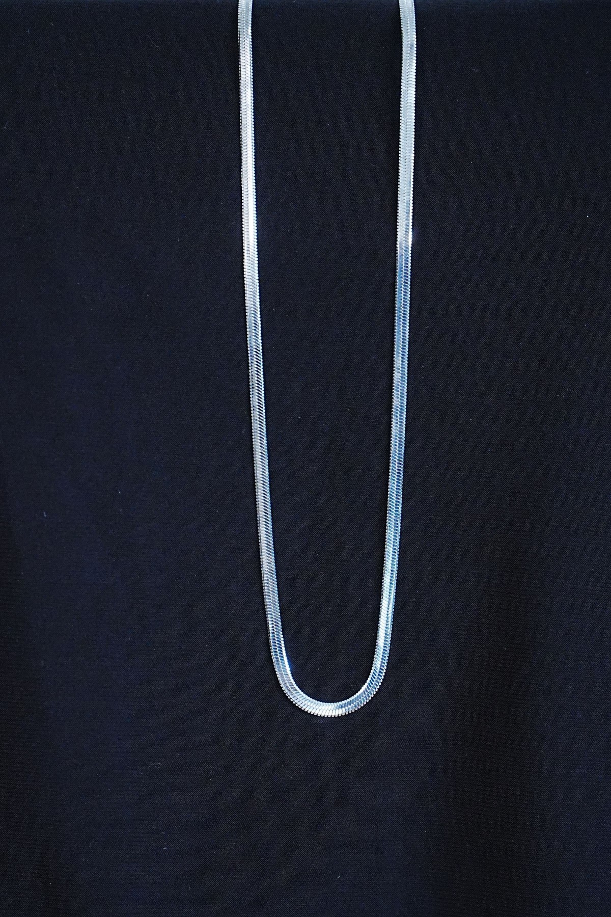İtalyan Çelik Kolye 45cm 4mm Paslanmaz Gümüş İtalyan Çelik Kolye 45cm 4mm Paslanmaz Gümüş