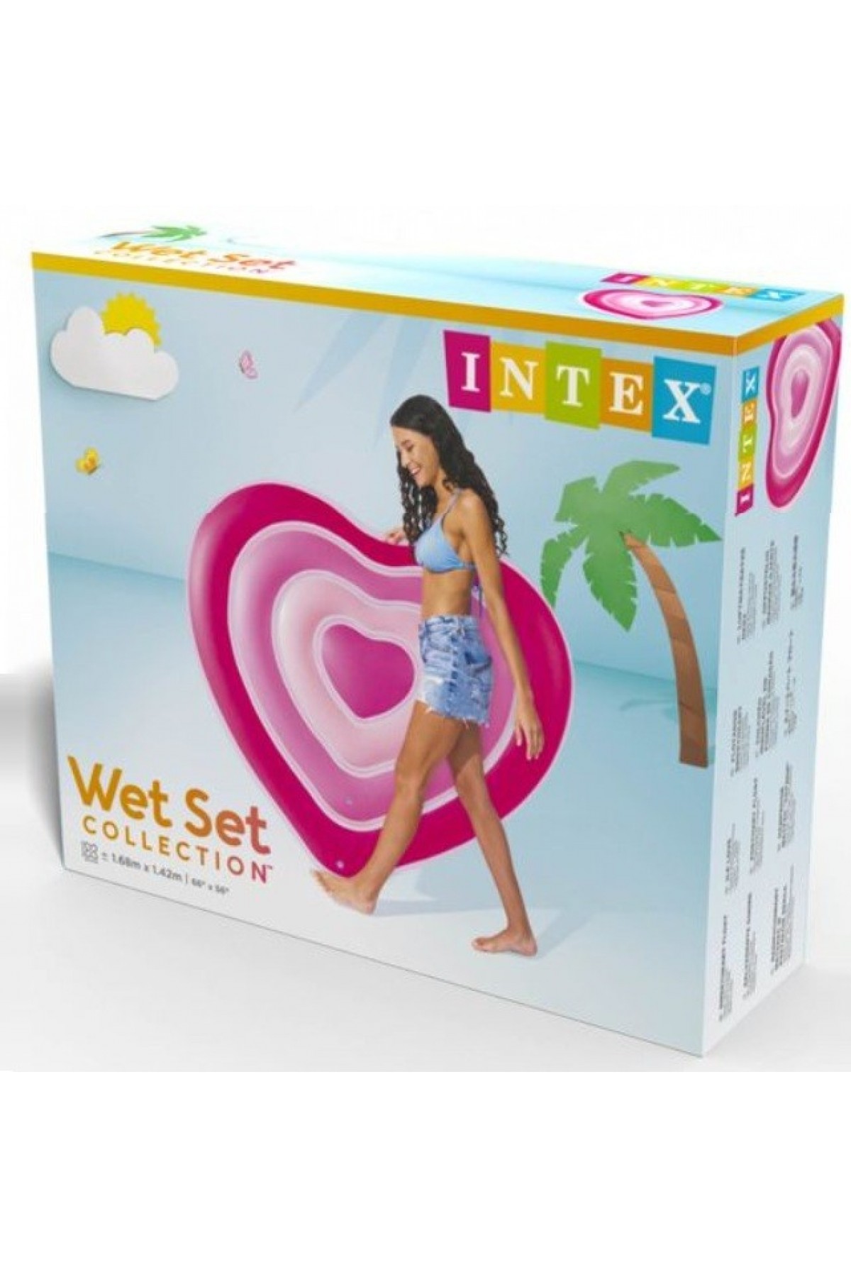 58727 - SEVGİLİ KALP ŞEKİLLİ YATAK 155 CM 6 (Lisinya) Intex Kalp Şekilli Ada Yatak 155cm - 58727 (Lisinya)