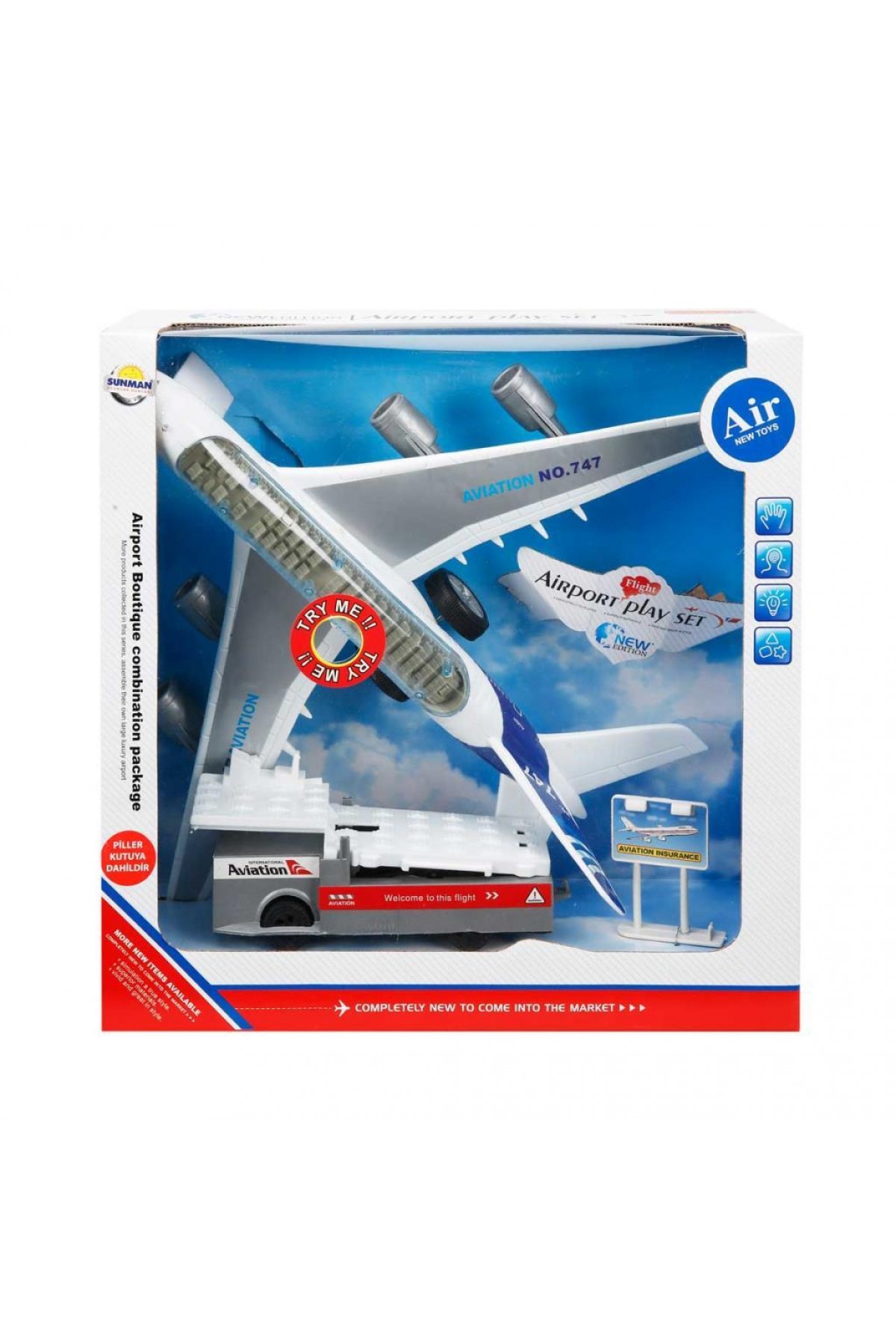747-30 - UÇAK SETI ARACLI ISIK/SES KUTULU (Lisinya) 747-30 - UÇAK SETI ARACLI ISIK/SES KUTULU (Lisinya)